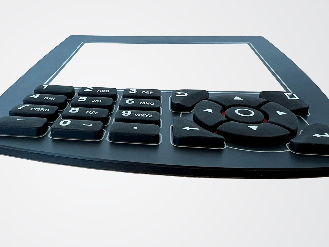 Silicone keyboard embossed buttons